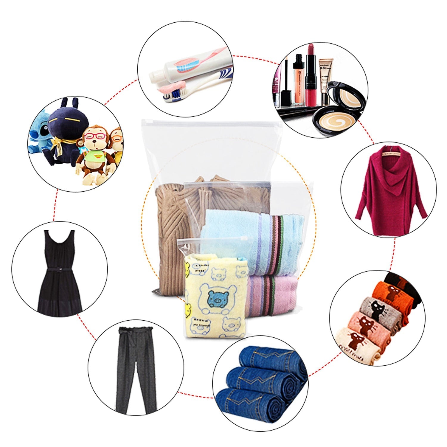 Packing Cubes Compression for Travel with Luggage Organizer Pouches and Mesh Panels 9-Piece Set - Image 3