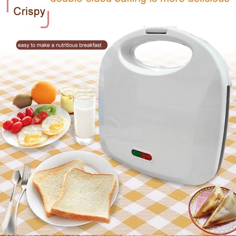 Panini Sandwich Press Grill and Maker with Non-Stick Triangle Plates Electric Toaster for Breakfast - Image 1
