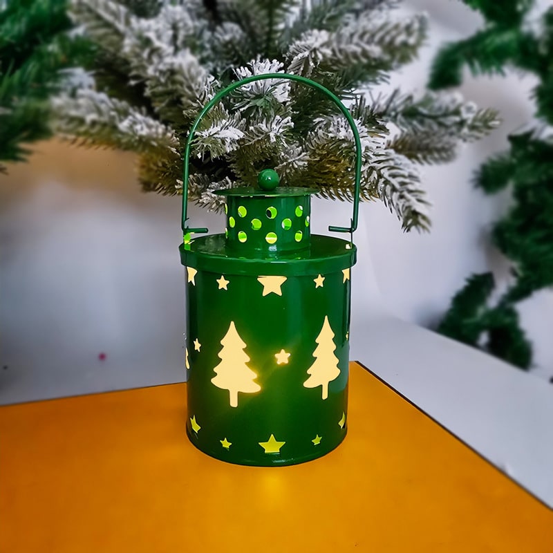 Parol Christmas Lantern with LED Light and Festive Cutout Designs for Holiday Centerpiece Decorating - Image 5