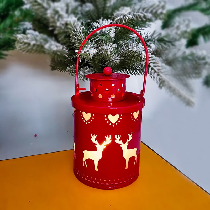 Parol Christmas Lantern with LED Light and Festive Cutout Designs for Holiday Centerpiece Decorating - Image 6