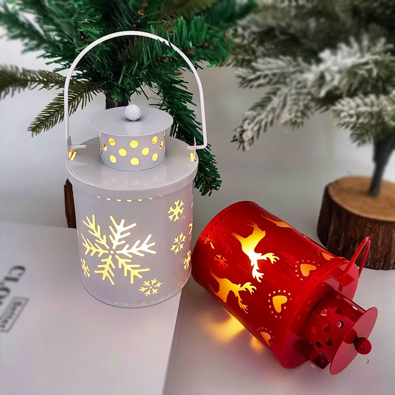 Parol Christmas Lantern with LED Light and Festive Cutout Designs for Holiday Centerpiece Decorating - Image 8