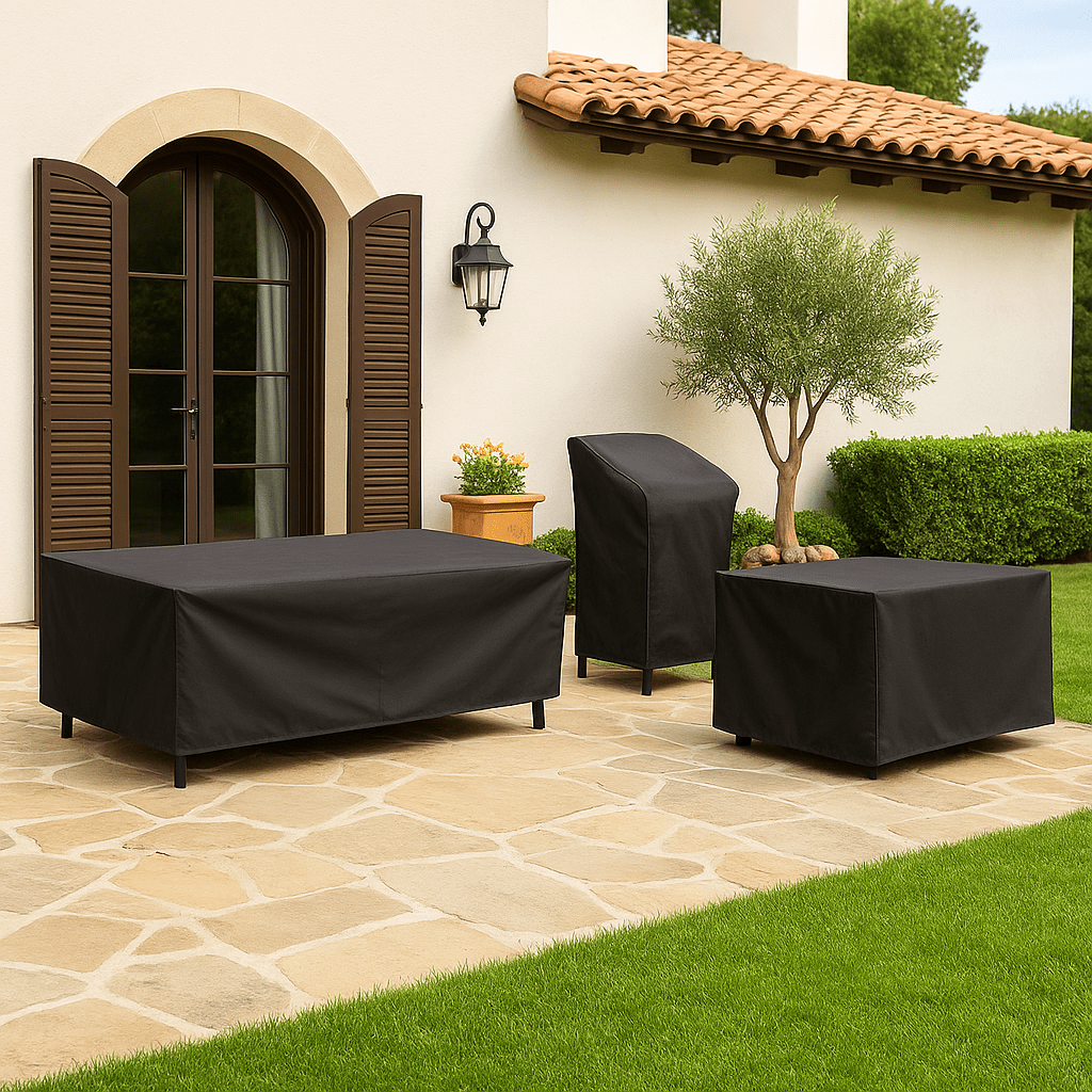 Patio Couch and Furniture Covers with Waterproof Polyester for Outdoor Lawn Garden Protection - Image 2
