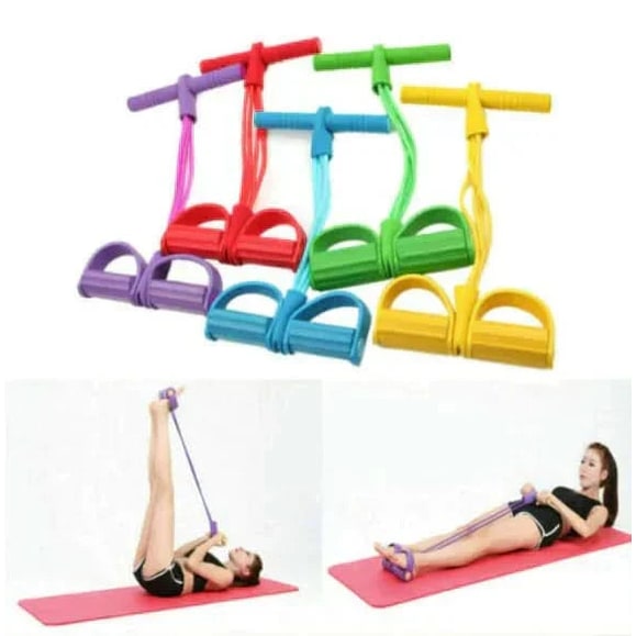 Pedal Resistance Band Portable Foam Handle Foot Straps Foldable Exercise - Image 3
