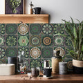 Peel and Stick Tiles with Mandala Patterns Removable Wall Stickers Set of 24 - Image 3