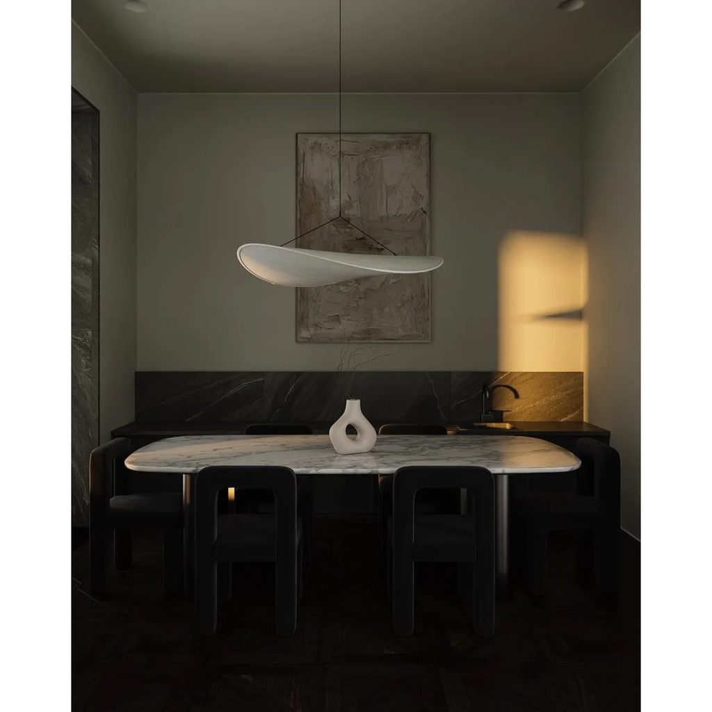 Pendant Light with Sculptural Wavy Shade for Bathroom Living Room and Dining - Image 11