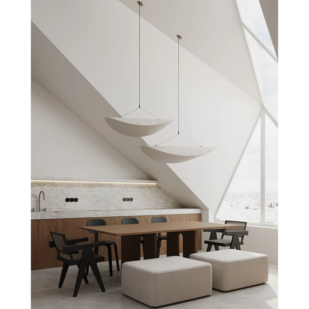 Pendant Light with Sculptural Wavy Shade for Bathroom Living Room and Dining - Image 12