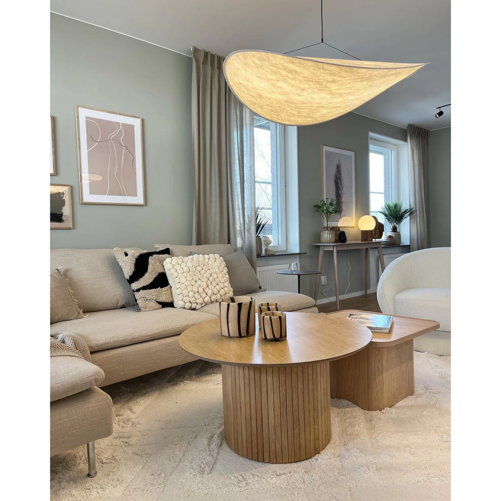 Pendant Light with Sculptural Wavy Shade for Bathroom Living Room and Dining - Image 14