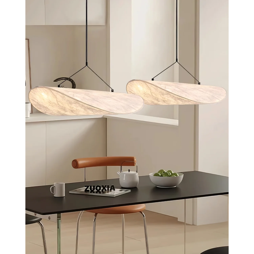 Pendant Light with Sculptural Wavy Shade for Bathroom Living Room and Dining - Image 3