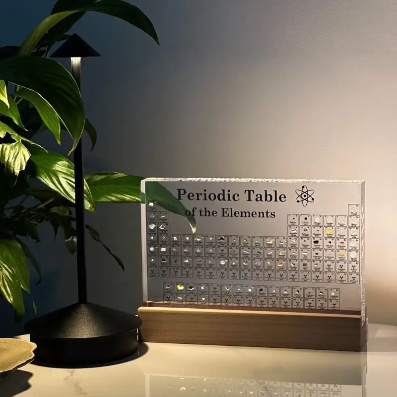Periodic Table Display Acrylic Real Elements LED Desk Educational - Image 10