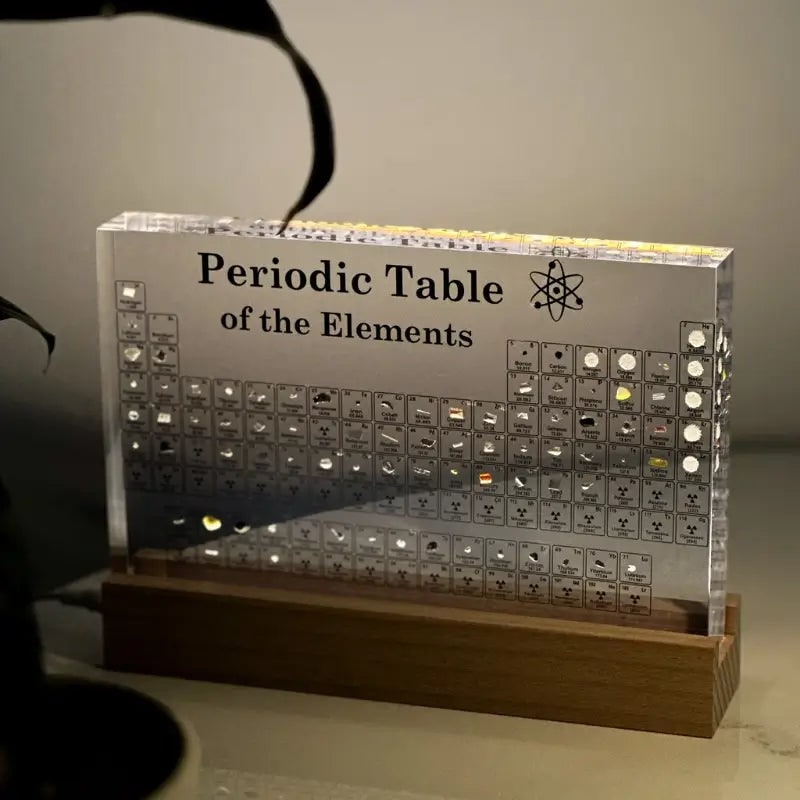 Periodic Table Display Acrylic Real Elements LED Desk Educational - Image 17