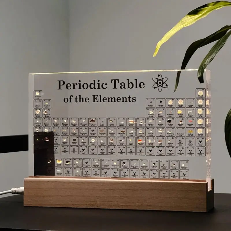 Periodic Table Display Acrylic Real Elements LED Desk Educational - Image 18