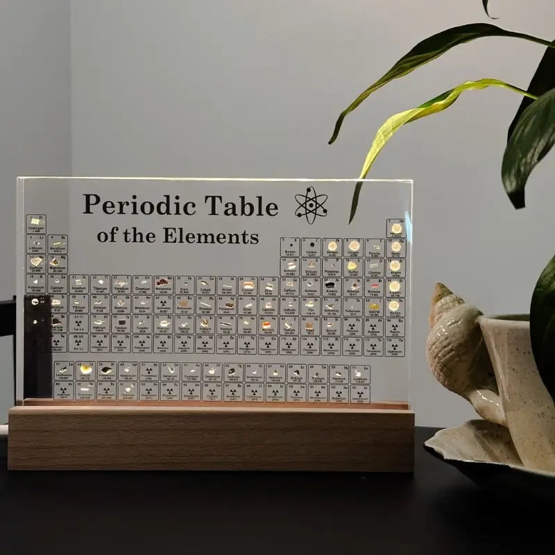 Periodic Table Display Acrylic Real Elements LED Desk Educational - Image 3