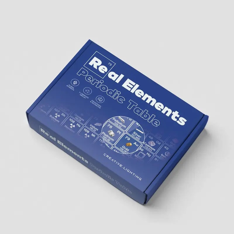 Periodic Table Display Acrylic Real Elements LED Desk Educational - Image 5