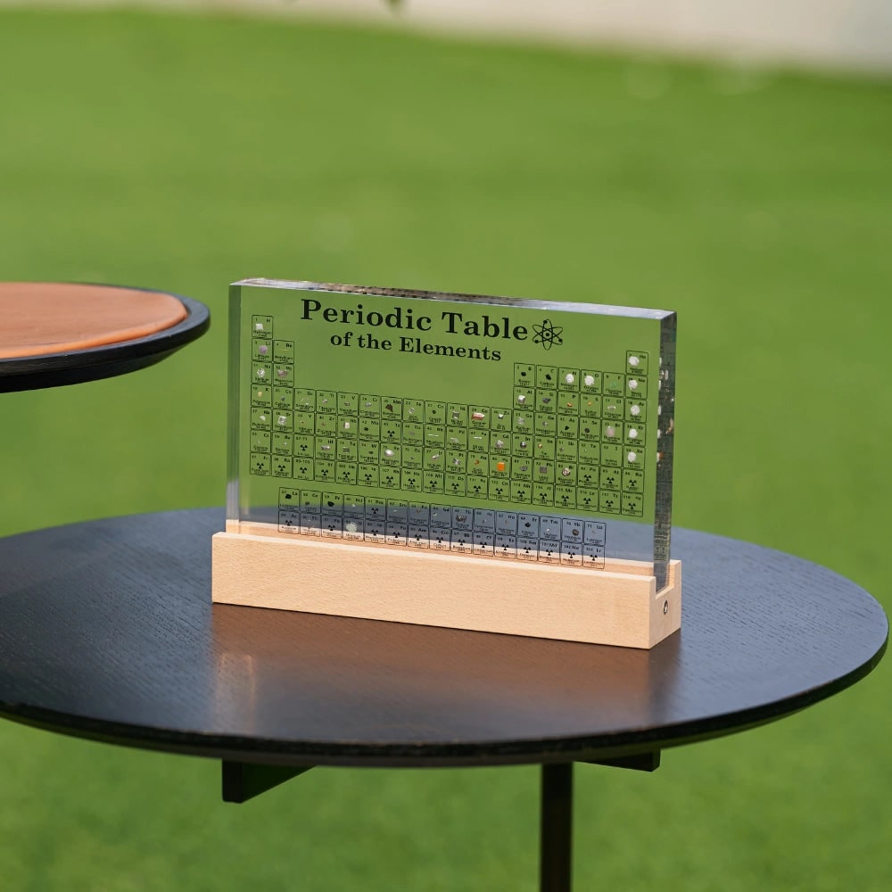 Periodic Table Display Acrylic Real Elements LED Desk Educational - Image 7