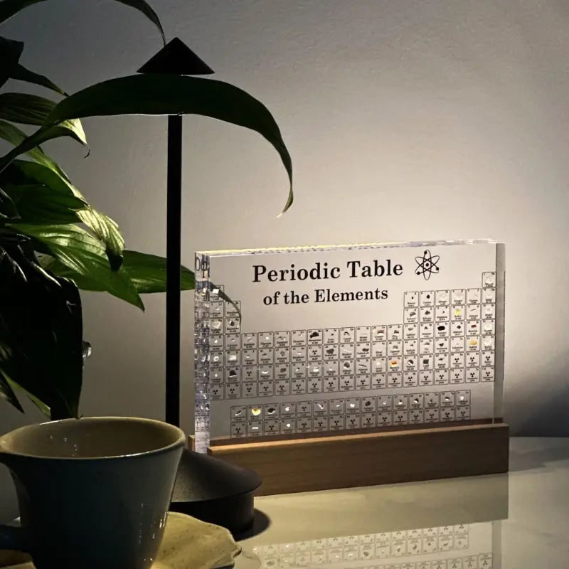 Periodic Table Display Acrylic Real Elements LED Desk Educational - Image 8