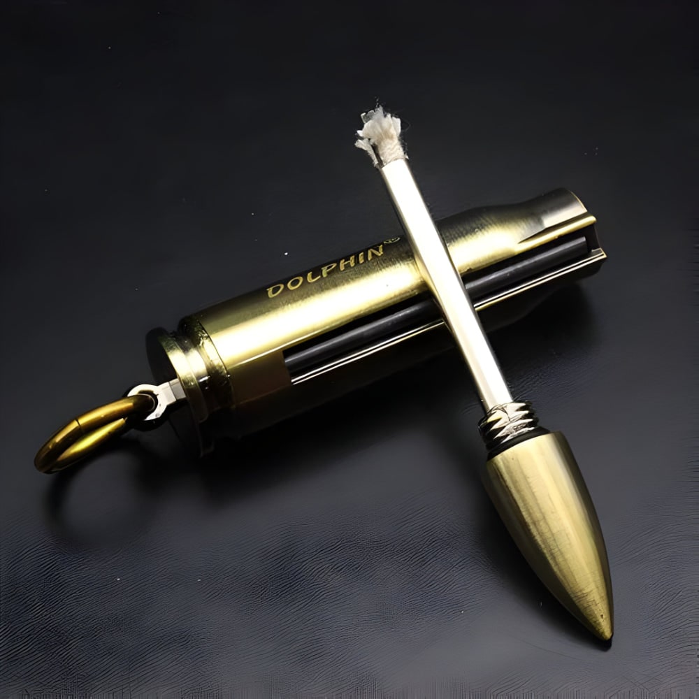 Permanent Match Lighter with Metal Striker Rod Waterproof Keychain and Bottle Opener - Image 1