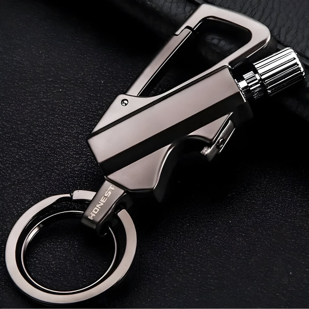 Permanent Match Lighter with Metal Striker Rod Waterproof Keychain and Bottle Opener - Image 2
