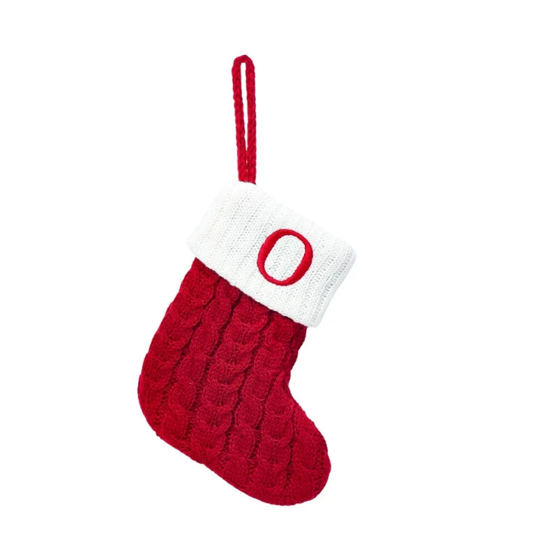 Personalized Christmas Stocking with Cable Knit and Embroidered Initial Letter - Image 17