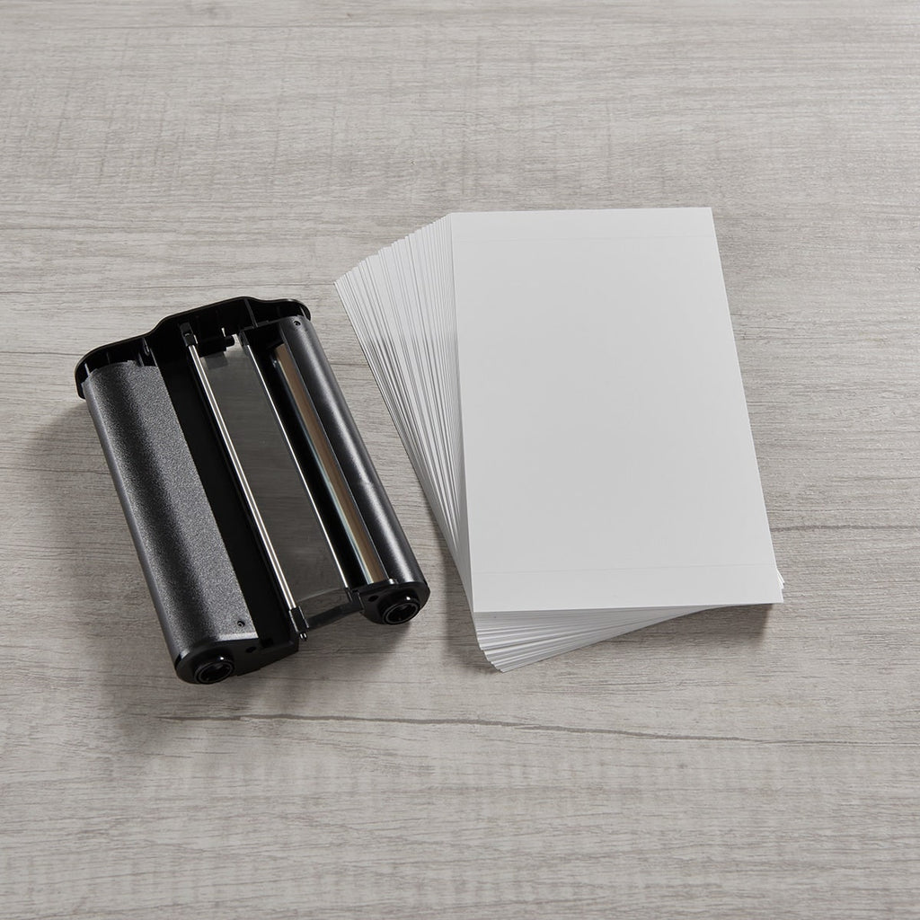 Photo Printer Paper Ribbon Cartridge Refill Perforated Dual Roller Set Supplies - Image 1