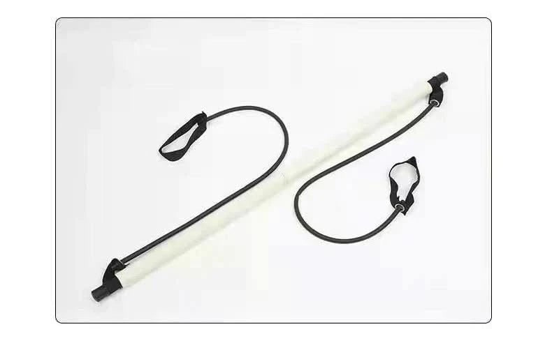 Pilates Bar Kit Portable Foam Padded Resistance Bands Foot Straps - Image 10