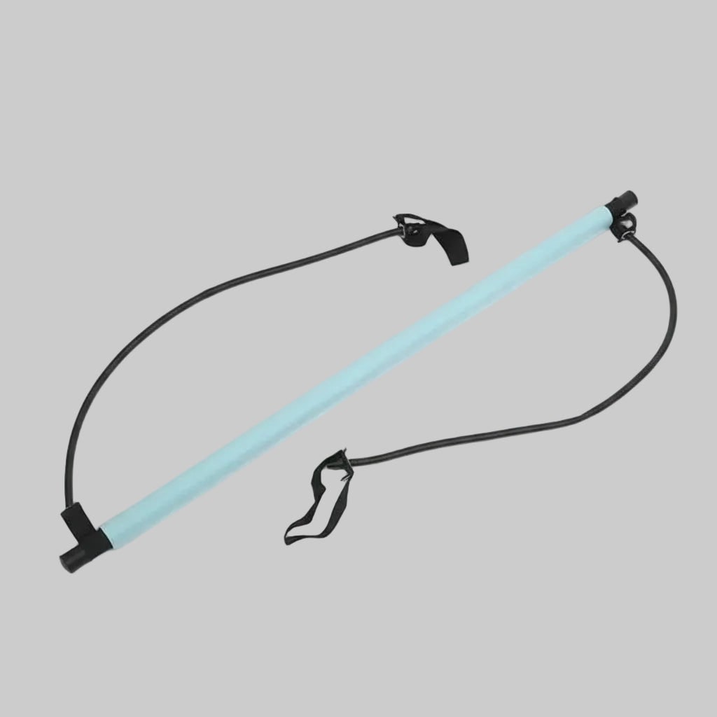Pilates Bar Kit Portable Foam Padded Resistance Bands Foot Straps - Image 11