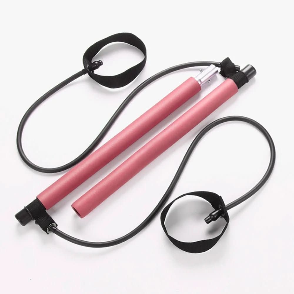 Pilates Bar Kit Portable Foam Padded Resistance Bands Foot Straps - Image 12