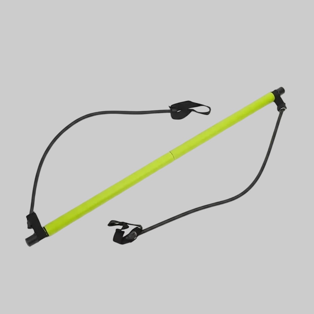 Pilates Bar Kit Portable Foam Padded Resistance Bands Foot Straps - Image 7