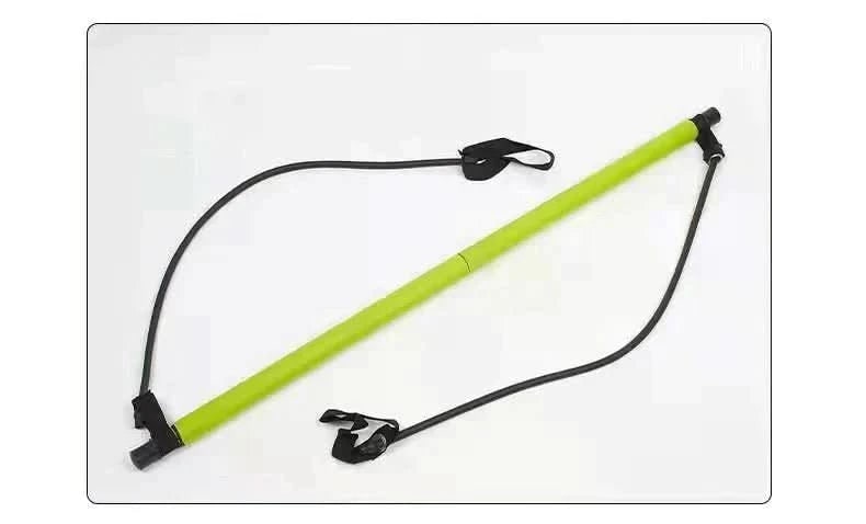 Pilates Bar Kit Portable Foam Padded Resistance Bands Foot Straps - Image 9
