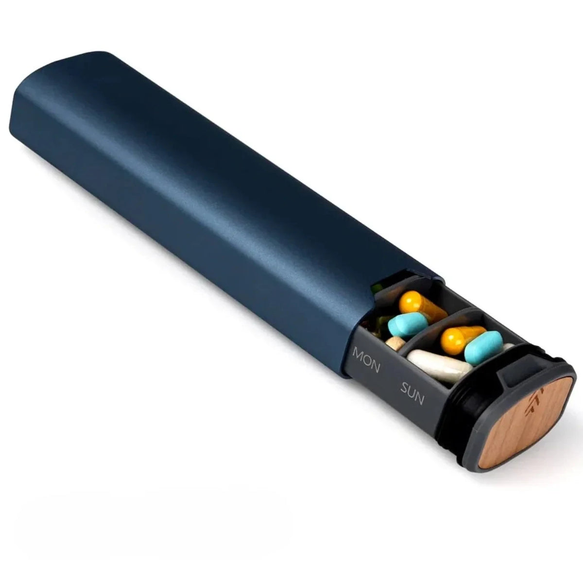 Pill Organizer with 7 Compartments Sliding Tray and Protective Sleeve for Daily Medication Storage - Image 7
