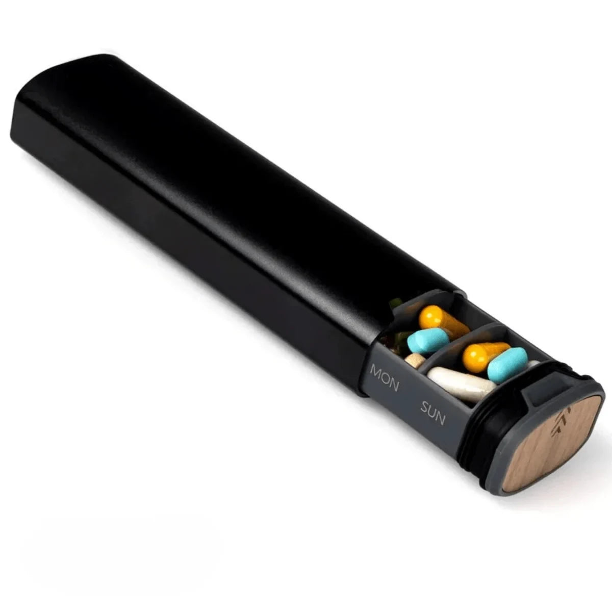 Pill Organizer with 7 Compartments Sliding Tray and Protective Sleeve for Daily Medication Storage - Image 9