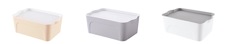 Plastic Storage Bin and Container with Lid Stackable Organizer Boxes with Handles - Image 2