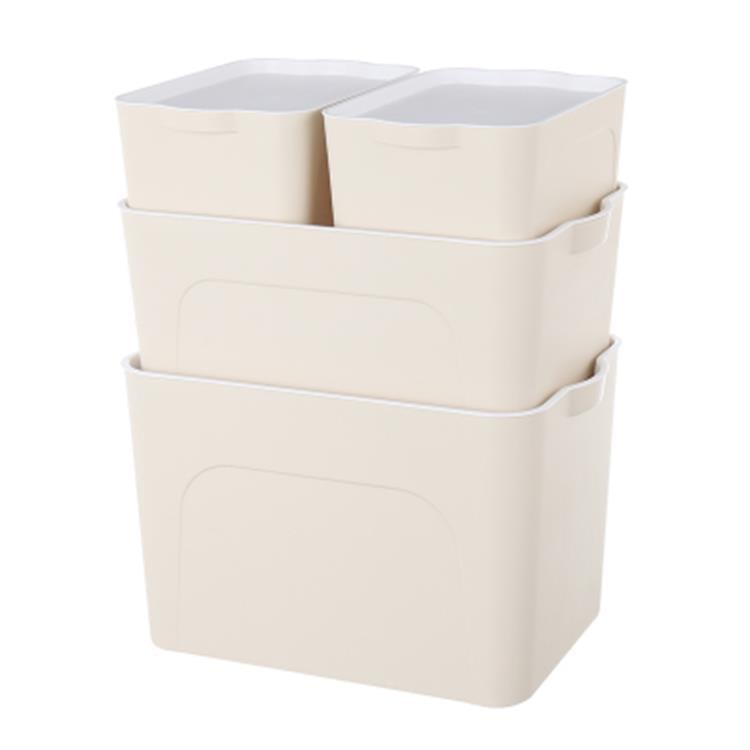 Plastic Storage Bin and Container with Lid Stackable Organizer Boxes with Handles - Image 4