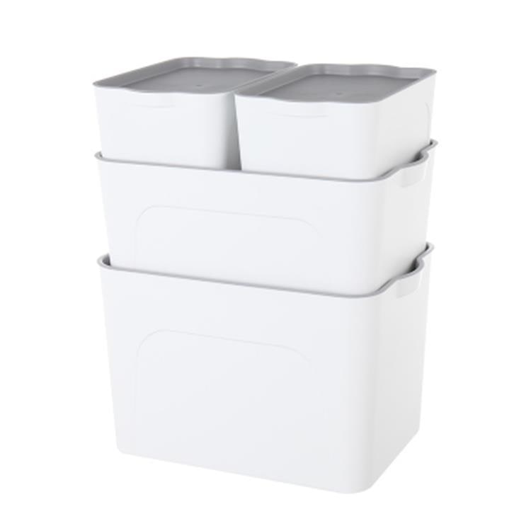 Plastic Storage Bin and Container with Lid Stackable Organizer Boxes with Handles - Image 7