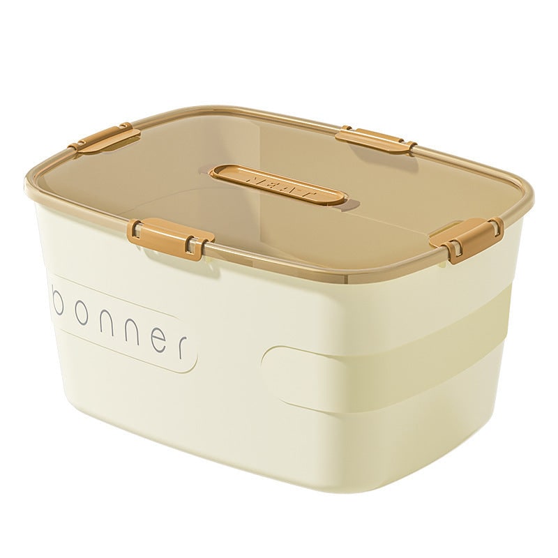 Plastic Storage Bin Stackable with Latch and Removable Lid Totes - Image 2