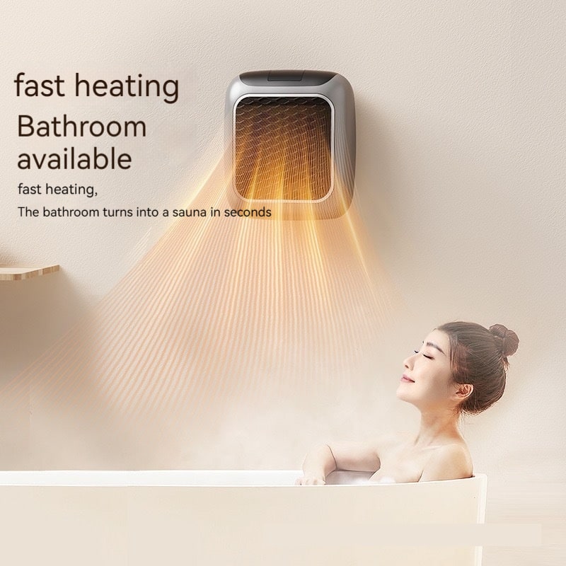 Plug in Space Heater with Digital Display and Wall-Mounted Design for Home - Image 3