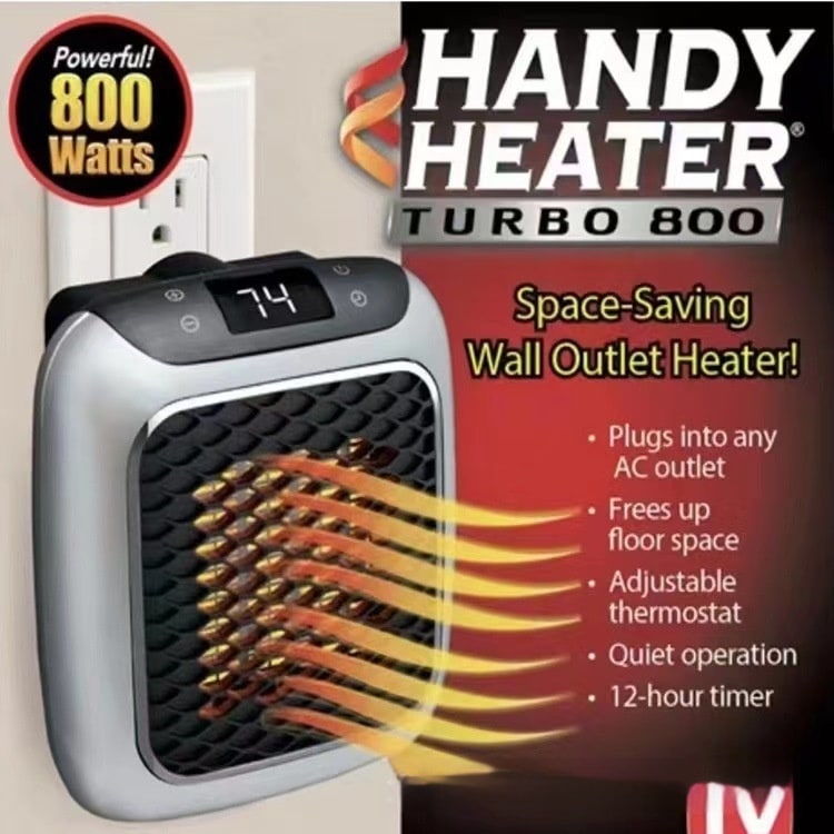Plug in Space Heater with Digital Display and Wall-Mounted Design for Home - Image 9