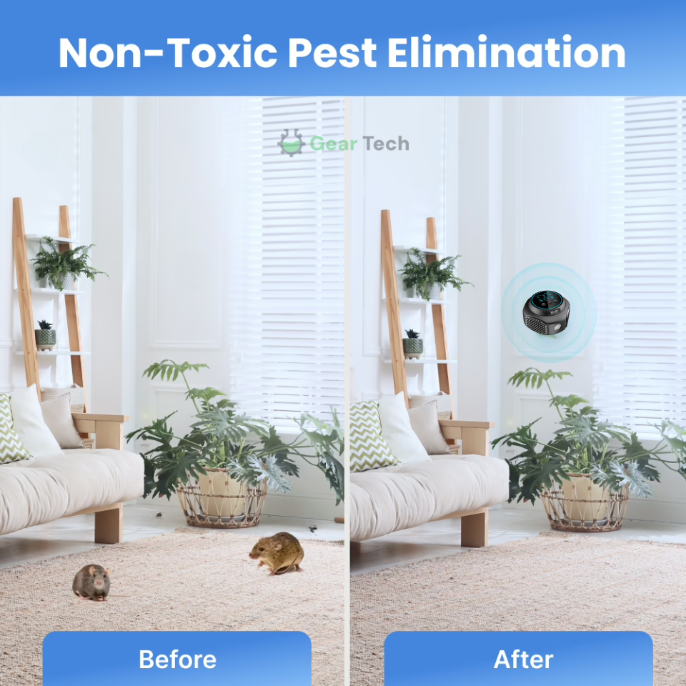 Plug-In Ultrasonic Rodent Repellent for Mouse and Rat Control with Digital Display - Image 10