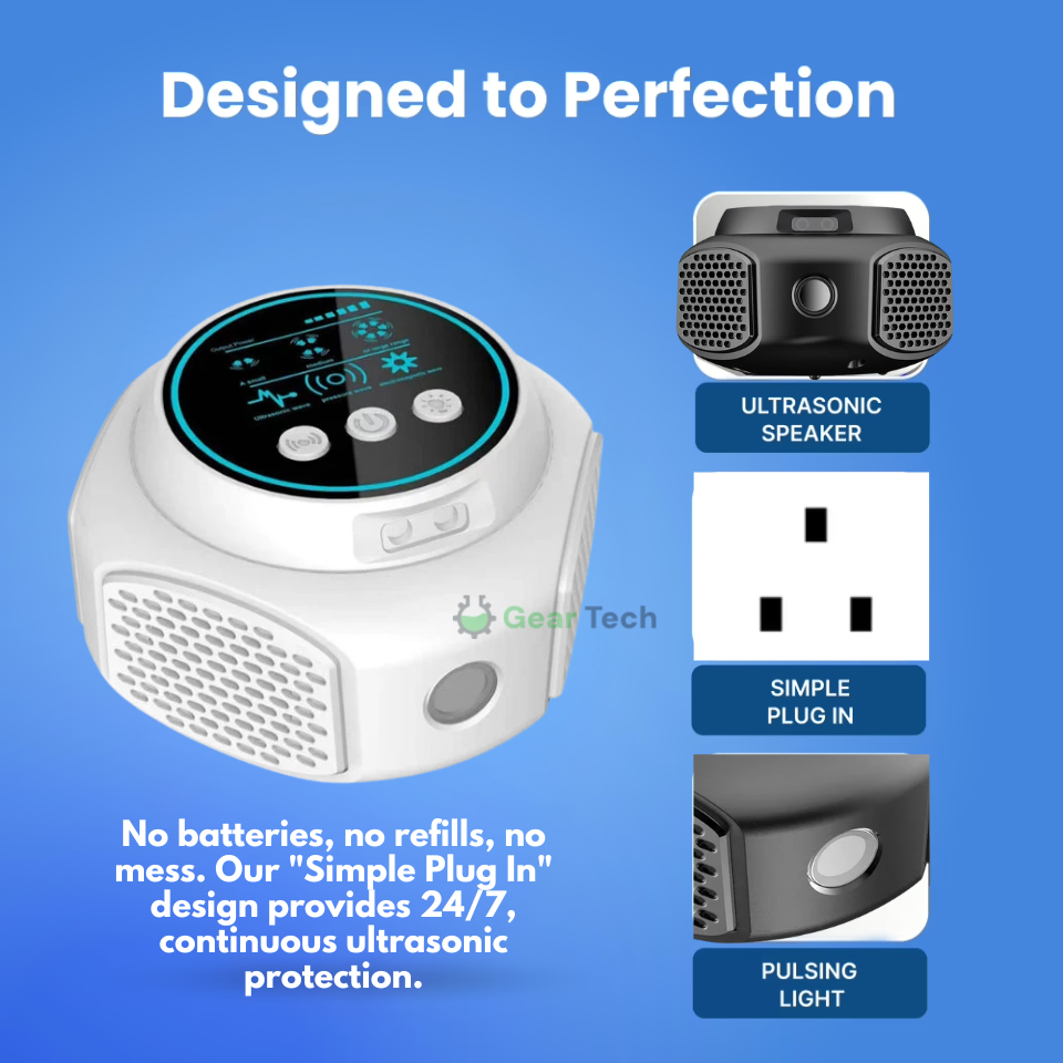 Plug-In Ultrasonic Rodent Repellent for Mouse and Rat Control with Digital Display - Image 3