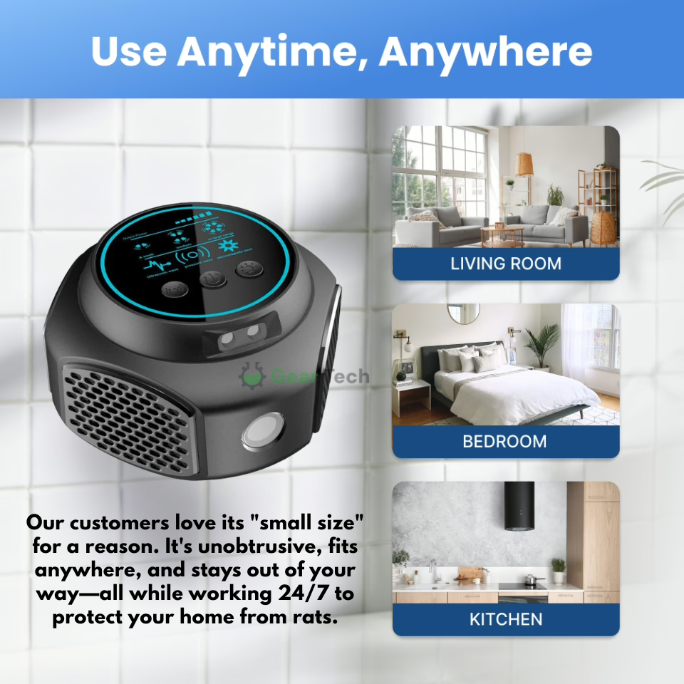 Plug-In Ultrasonic Rodent Repellent for Mouse and Rat Control with Digital Display - Image 5