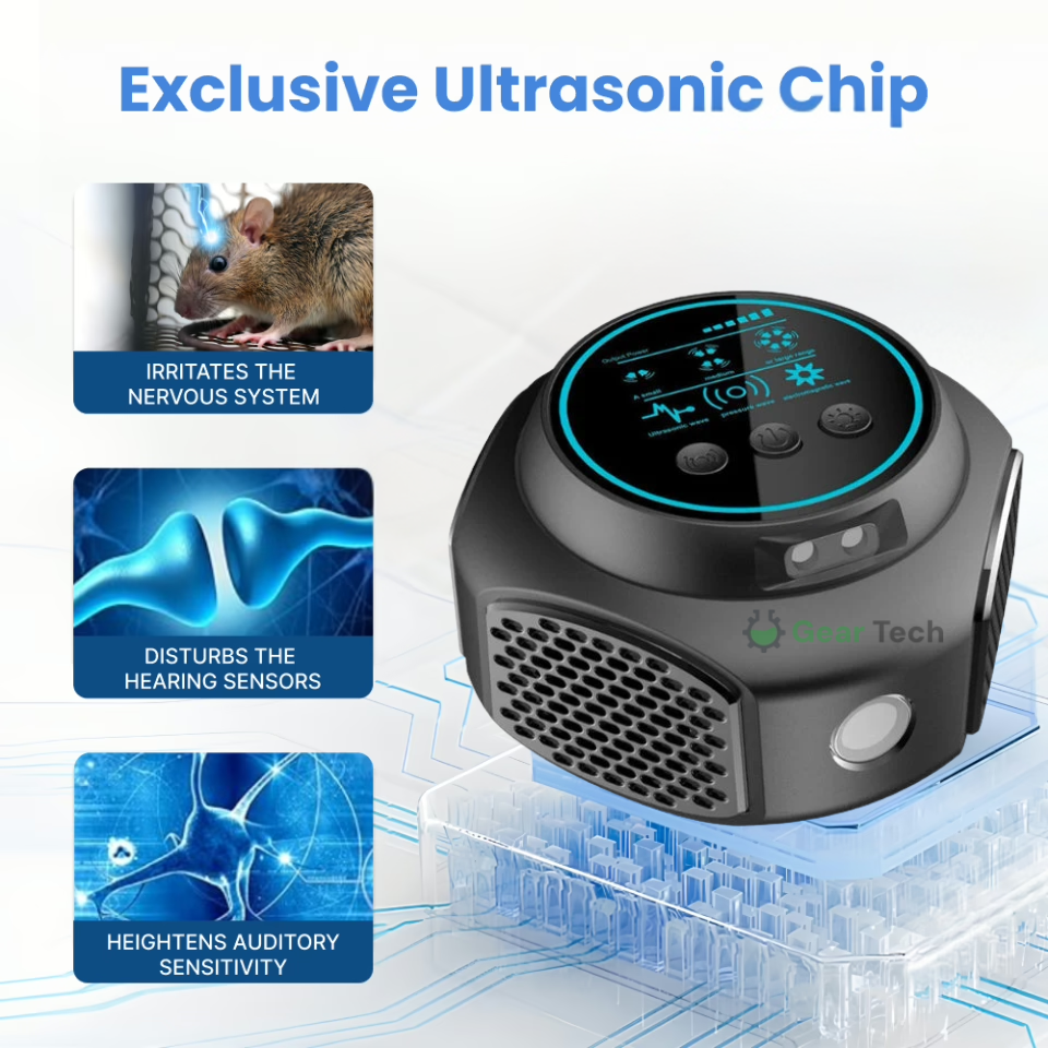 Plug-In Ultrasonic Rodent Repellent for Mouse and Rat Control with Digital Display - Image 8