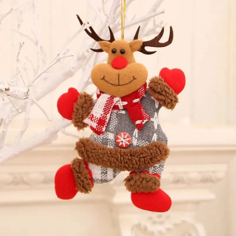 Plush Christmas Ornaments with Dangling Legs and Holiday Character Designs - Image 10