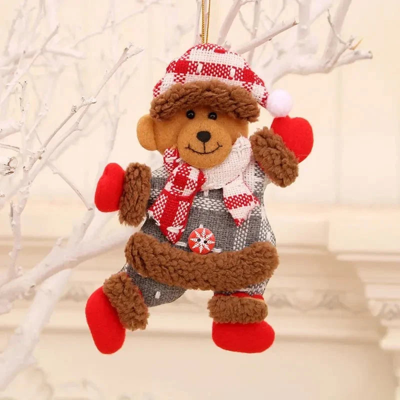 Plush Christmas Ornaments with Dangling Legs and Holiday Character Designs - Image 11