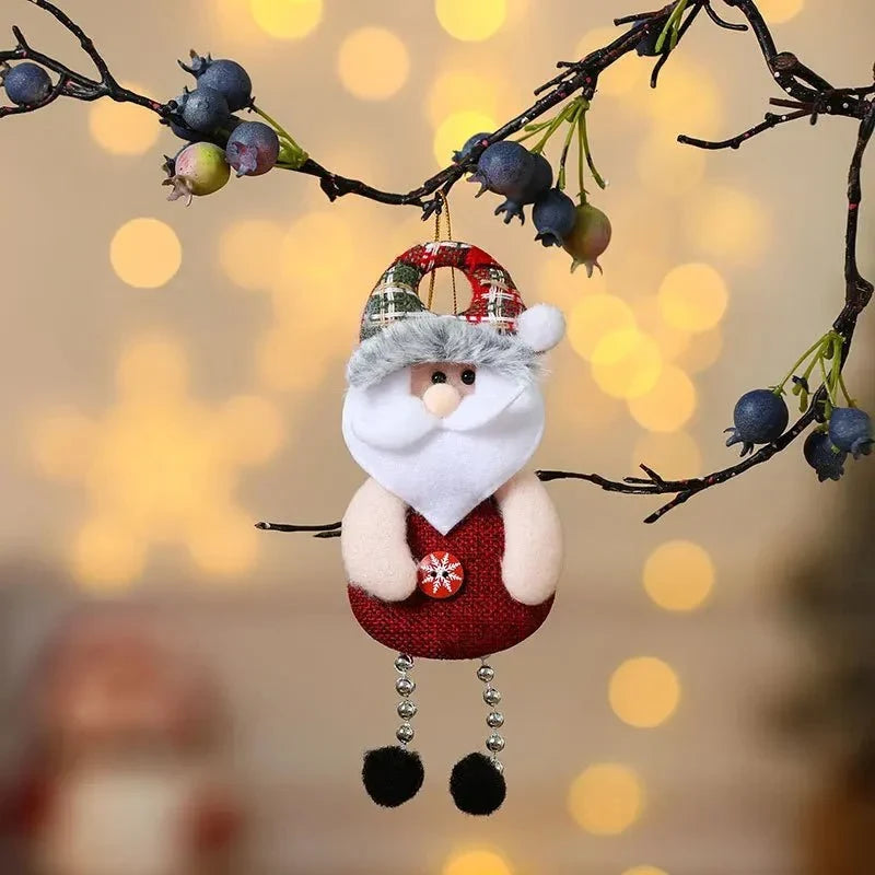 Plush Christmas Ornaments with Dangling Legs and Holiday Character Designs - Image 12