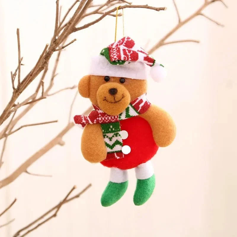 Plush Christmas Ornaments with Dangling Legs and Holiday Character Designs - Image 4