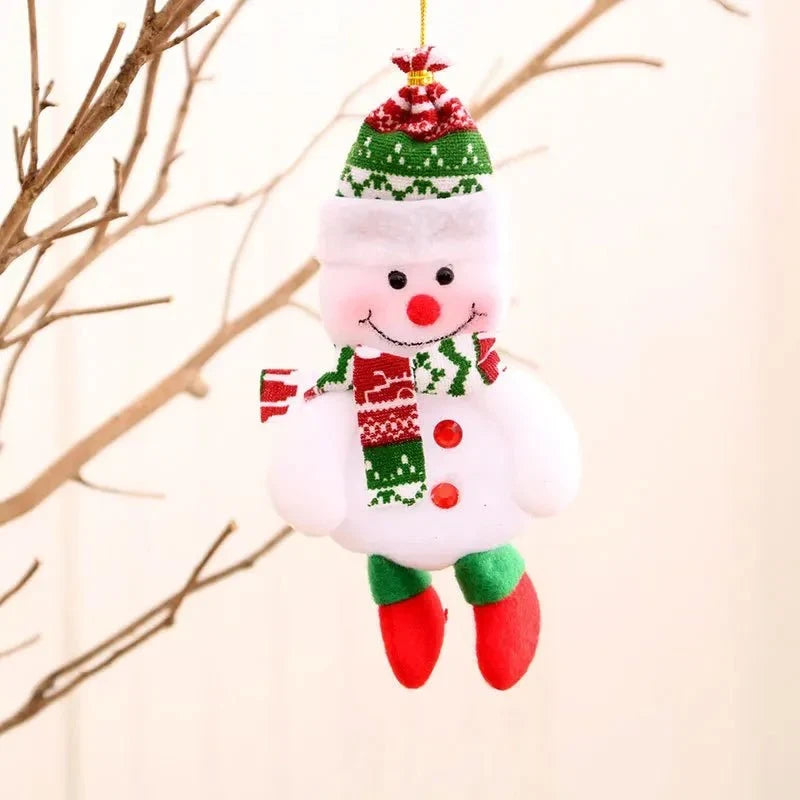 Plush Christmas Ornaments with Dangling Legs and Holiday Character Designs - Image 5
