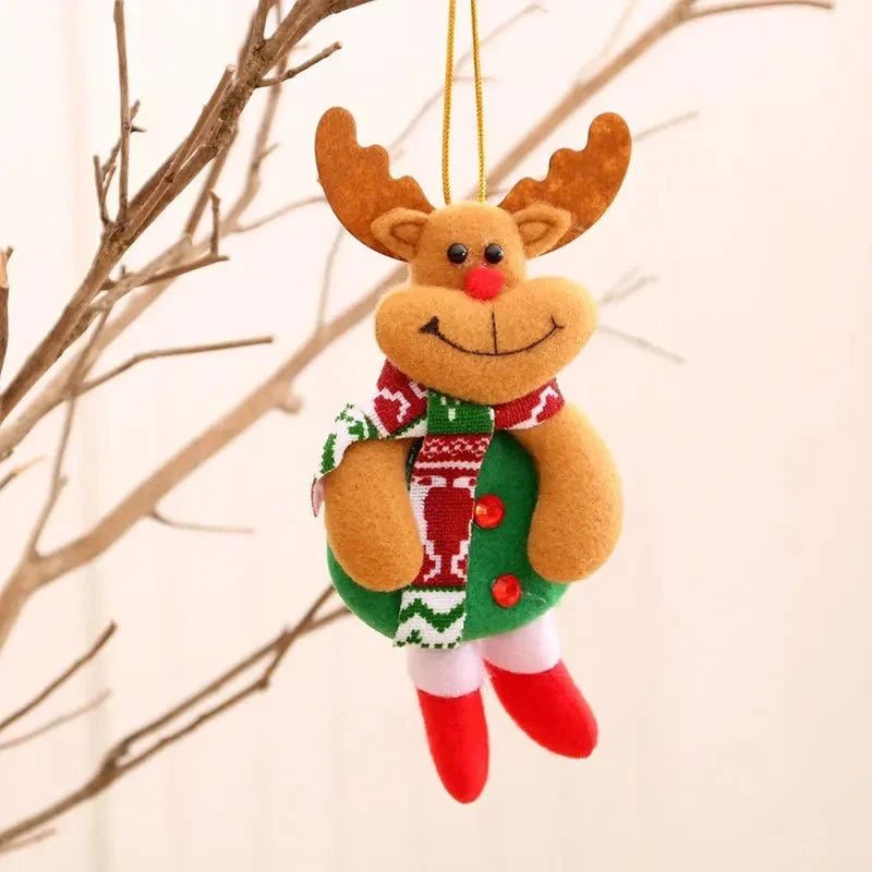 Plush Christmas Ornaments with Dangling Legs and Holiday Character Designs - Image 6