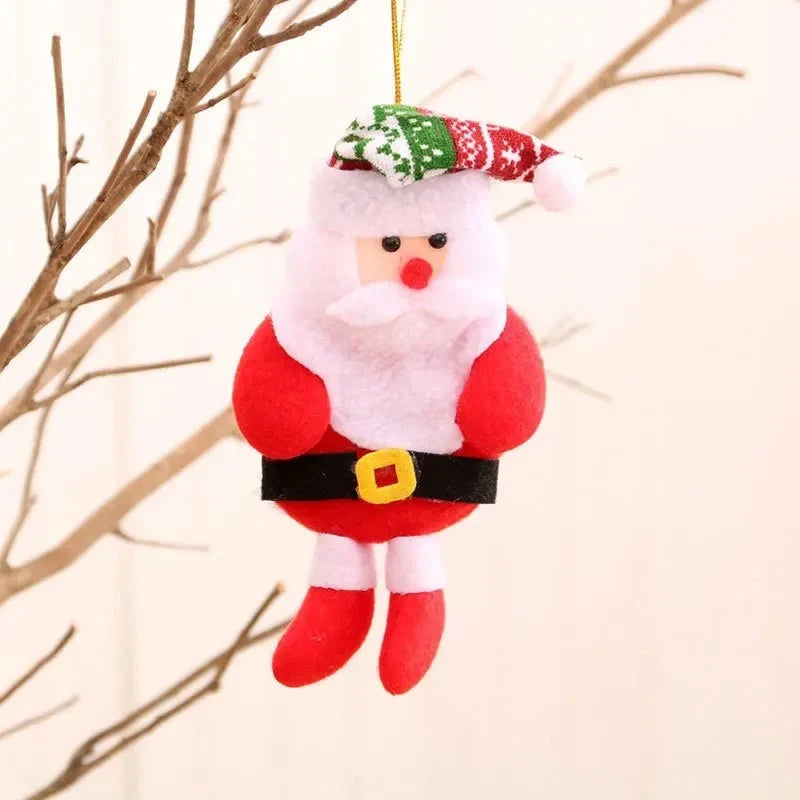 Plush Christmas Ornaments with Dangling Legs and Holiday Character Designs - Image 7