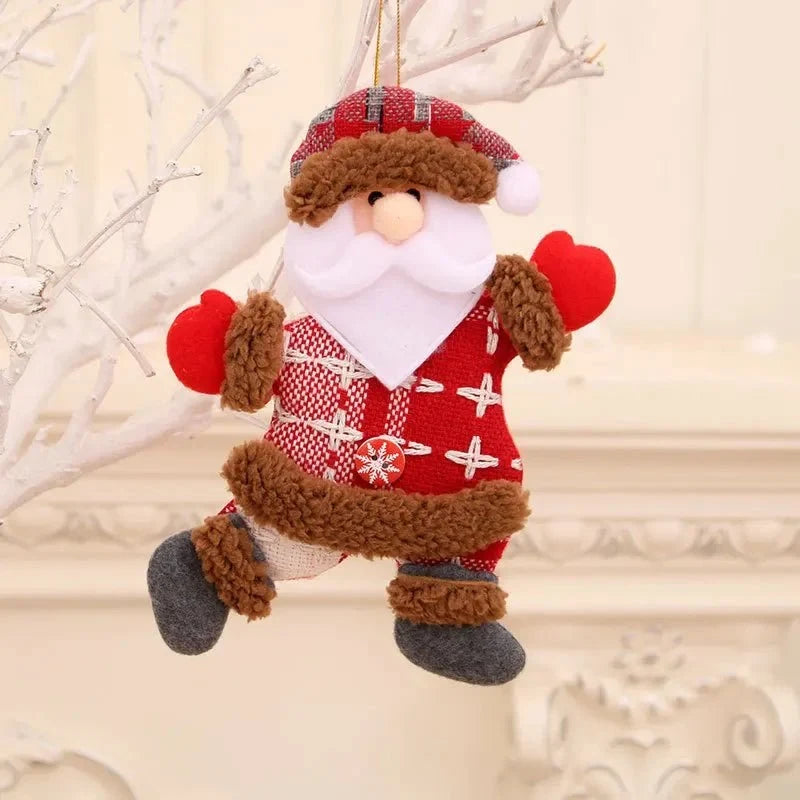 Plush Christmas Ornaments with Dangling Legs and Holiday Character Designs - Image 8