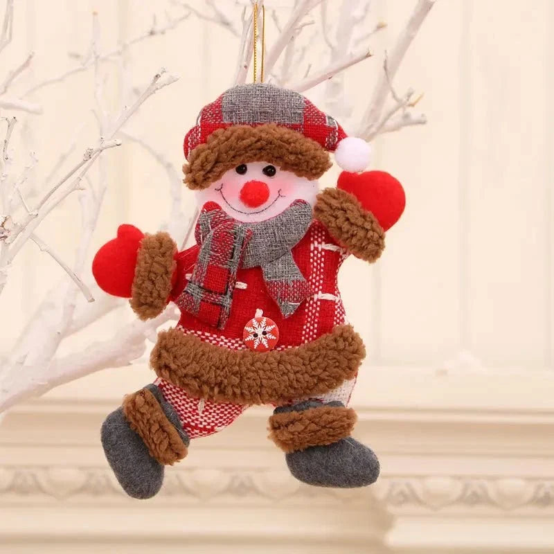 Plush Christmas Ornaments with Dangling Legs and Holiday Character Designs - Image 9