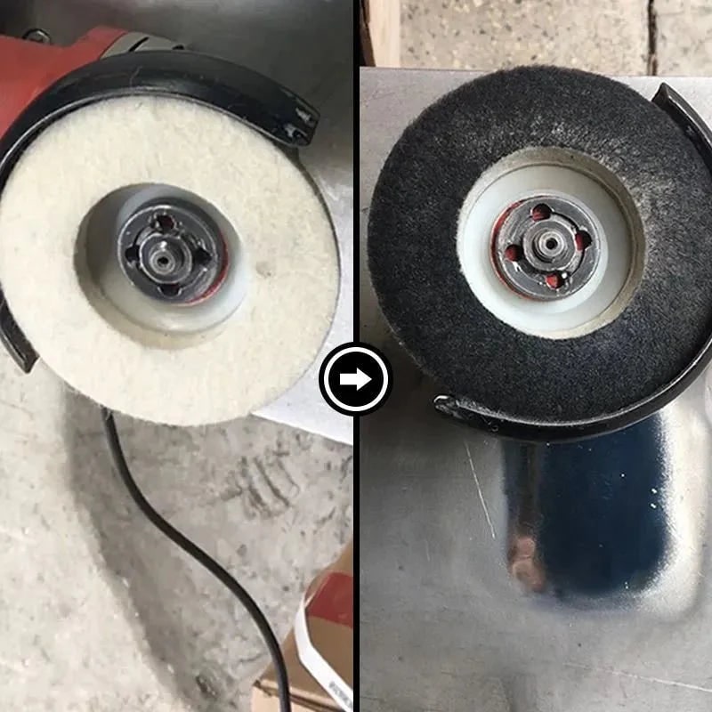 Polishing Wheel Angle Grinder Wool Felt White Disc 100mm Pad - Image 4